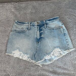 Wild Fable Jean Shorts w/lace trim